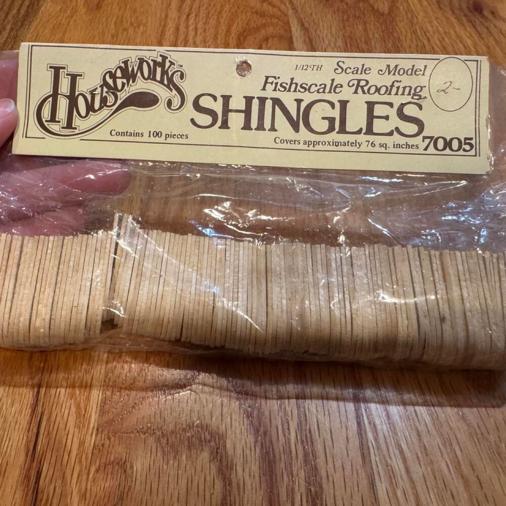 Dollhouse Roof Shingles  Two 1:12 Scale Packs